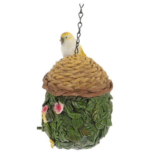 NOLITOY Winterwarmes Vogelhaus aus Robustem Resin Wetterfestes Hängendes Nistnest für Wildvögel und Papageien Komfortables Brut Schlafnest für Garten Balkon Vogelkäfig Geeignet von NOLITOY