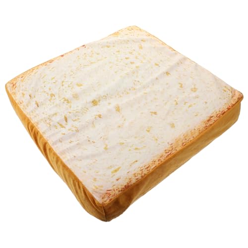 NOLITOY Witziges Toastbrot Kissen Abnehmbar und Waschbar Weiche Plüsch Matte für Hunde und Katzen Gemütliches Haustier Sitzkissen rutschfest Langlebig für Sofa und Boden im Winter von NOLITOY