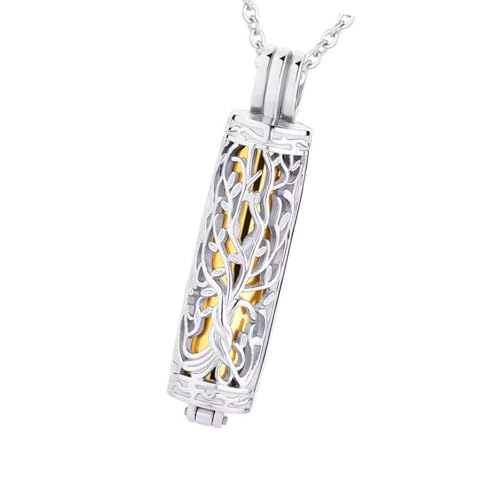 NONGYU Halskette für Haustiere, Asche, Medaillon, Halskette für Tiere, Mutter, Medaillon für Asche/Haar, geschnitzte Baumasche/Haarschmuck, Gedenkschmuck NONGYU Halskette für Haustiere, Asche, Medaillon, Halskette für Tiere, Mutter, Medaillon für Asche/Haar, geschnitzte Baumasche/Haarschmuck, Gedenkschmuck von NONGYU