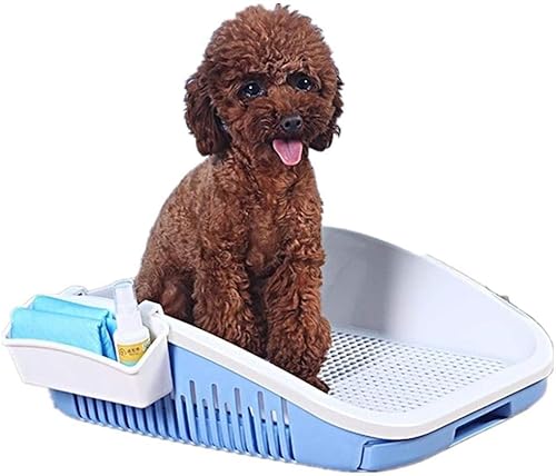 Hundetoilette, Urinal für kleine Hunde, Töpfchen, Zaunvergrößerung und Verdickung, um Spritzwasser zu vermeiden, Hundezubehör Grau (Blau) von NORDOG