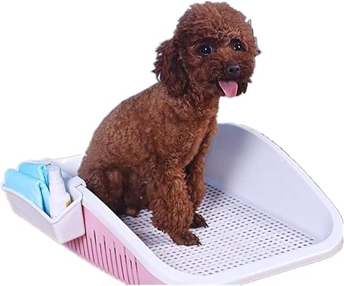Hundetoilette, Urinal für kleine Hunde, Töpfchen, Zaunvergrößerung und Verdickung, um Spritzwasser zu vermeiden, Hundezubehör Grau (Rosa) von NORDOG