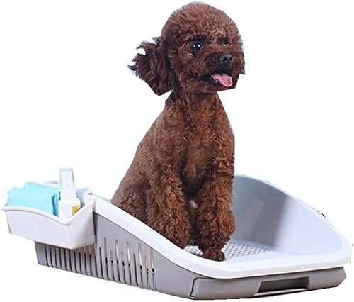 NORDOG Hundetoilette, Urinal für kleine Hunde, Töpfchen, Zaunvergrößerung und Verdickung, um Spritzwasser zu vermeiden, Hundezubehör Grau (Grau) von NORDOG