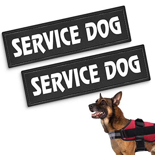 Hundeweste, Diensthund/beim Training/emotionale Unterstützung/Therapie/Do Not Pet PU-Flicken – 2 kostenlose abnehmbare Erkennungsmarken für Hundegeschirr, Halsband und Leine von NOYAL