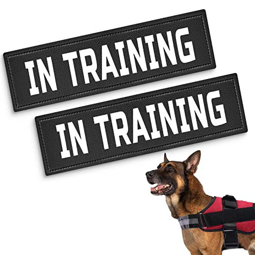 Hundewesten-Patches, Diensthunde/in Training/emotionale Unterstützung/Therapie/Hunde/Do Not PET PU-Patches Klettverschluss – 2 kostenlose abnehmbare Hundemarken für Hundegeschirr, Halsband und Leine von NOYAL