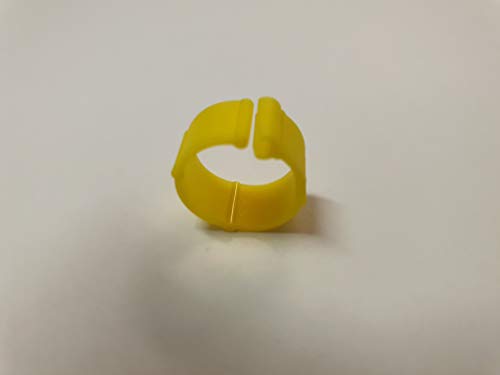 NOZAMI 10 Ringe mit Clip, für Vögel, Gelb, 22 mm von NOZAMI