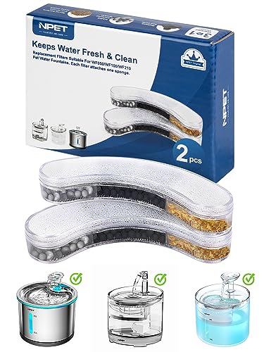 NPET Premium Ersatzfilter für WF050/WF100/WF210 Katzenwasserbrunnen von NPET