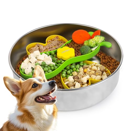 NPET Slow Feeder Hundenäpfe für große Hunde, Edelstahl Futternäpfe Geeignet für Trocken-, Nass- und Rohfutter, Abnehmbares Puzzle-Spielzeug für Futtertraining NPET Slow Feeder Hundenäpfe für große Hunde, Edelstahl Futternäpfe Geeignet für Trocken-, Nass- und Rohfutter, Abnehmbares Puzzle-Spielzeug für Futtertraining von NPET