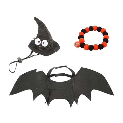 Hundefledermaus Kostüm Fledermäuse Flügel Perlen Halskette Hexenkappe Für Halloween Party Dekorationen Haustiere Kleidung Für Cosplay Party Hund Halloween Kostüm Hundefledermaus Kostüm Fledermäuse Flügel Perlen Halskette Hexenkappe Für Halloween Party Dekorationen Haustiere Kleidung Für Cosplay Party Hund Halloween Kostüm von NPXUAMTJ