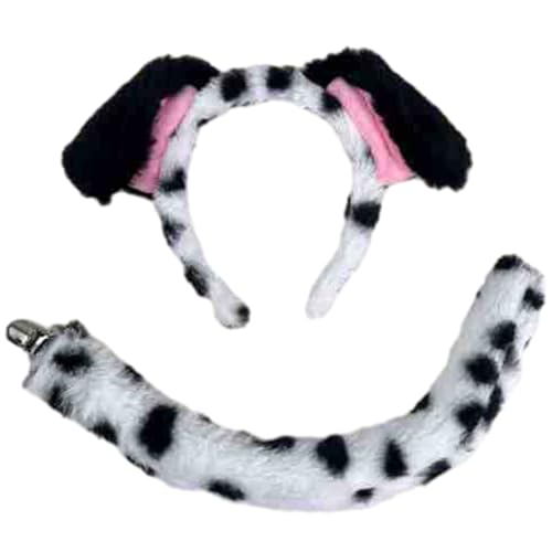 Hundeohr Stirnband Schwanz Nase Und Bowtie Halloween Hund Kostüme Für Kinder Halloween Geburtstag Cosplay Party Dress Up von NPXUAMTJ