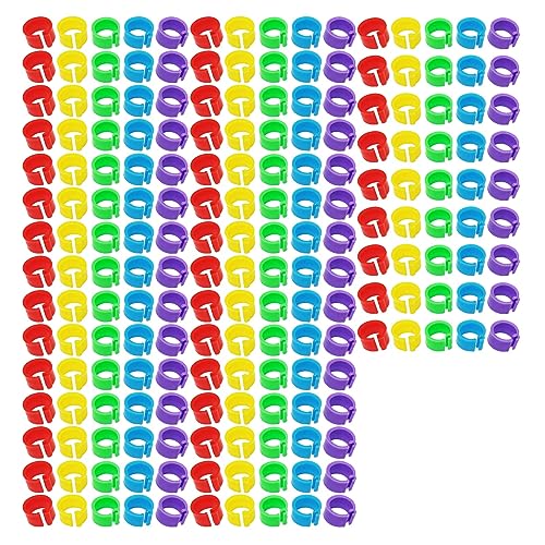 NPXUAMTJ 200 x Vogelringe, Beinschilder, Vogelfußringe, kleines Geflügel, Huhnzubehör, Identifikation, 8 mm, für Papageien, Wellensittiche von NPXUAMTJ