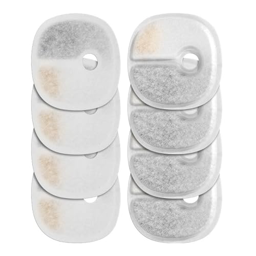 NPXUAMTJ 8pieces Ersatzfilter Für PET Wasserbrunnen Automatische Katzen Trinksysteme Filter Filtrationssysteme Katzen Brunnenfilterersatz Ersatz von NPXUAMTJ