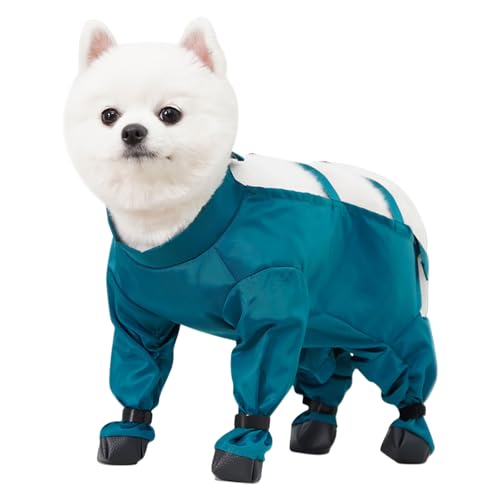 NPXUAMTJ Atmungsaktive Hunde Overalls Mit Leichtem Und Aus Dem Design Komfort Schlechte Wetter Schutzhosen Für Haustier Mit Fußabdeckung Freien Hundekleidung Freien von NPXUAMTJ
