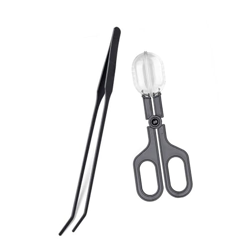 NPXUAMTJ Clear Catcher Clamp Reptiles Füttern Klemme Schwarzes Fangwerkzeug Für Sichere Geradlinige/Gebogene Metall Fütterungspähler von NPXUAMTJ