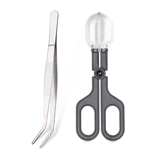 NPXUAMTJ Clear Catcher Clamp Reptiles Füttern Klemme Schwarzes Fangwerkzeug Für Sichere Geradlinige/Gebogene Metall Fütterungspähler von NPXUAMTJ
