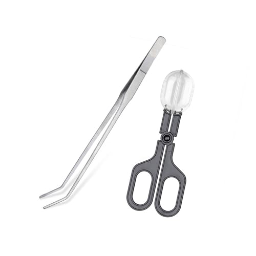 NPXUAMTJ Clear Catcher Clamp Reptiles Füttern Klemme Schwarzes Fangwerkzeug Für Sichere Geradlinige/Gebogene Metall Fütterungspähler von NPXUAMTJ