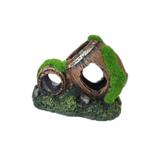 NPXUAMTJ Dekorative Fässer Versteck Für Fisch Garnelen Sicher Lebensräume Haus Fischtank Landschaft Accessoire Aquarien Schutzhause Aquarien Moosfässer Dekoration Dekoration von NPXUAMTJ