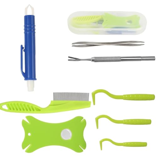 NPXUAMTJ Ergonomische Haustier Ticks Entfernung Umfasst 8 Werkzeuge Aufbewahrungsbox Flöhe Kamm Und Pinzette Für Hunde Katzen Und Haustier Pet Preking Preaning Set NPXUAMTJ Ergonomische Haustier Ticks Entfernung Umfasst 8 Werkzeuge Aufbewahrungsbox Flöhe Kamm Und Pinzette Für Hunde Katzen Und Haustier Pet Preking Preaning Set von NPXUAMTJ