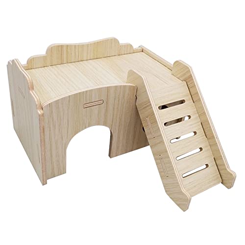 NPXUAMTJ Hamsterholz kleines Nest Massivholz kleines Haus Hamster Ruhenest Goldener Seidenbär Kleine Villa Spielzeugbedarf von NPXUAMTJ