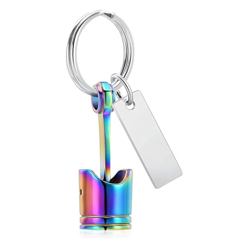 NPXUAMTJ Motorzylinderthema Schlüsselketten Memorial Pet Ashes Storage Mechanical Metall Für PET Remembrance Metal Memorial Keyring von NPXUAMTJ