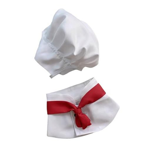 Uniform Kätzchen Kochkleidung Set Tierkochkostüm Halloweens Haustierbekleidung Für Halloween Und Make Up Lustig von NPXUAMTJ