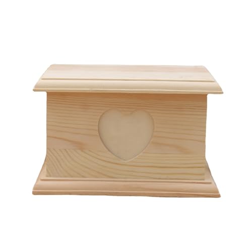 NPYQ Aschebox Haustier Beerdigung Einäscherungsbox Mit Fotorahmen Holzurnen Box Andenken Schatulle Kleines Haustier Gedenkgeschenk Haustier Einäscherungsbox von NPYQ