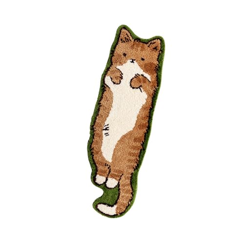 NPYQ Unregelmäßige Form Waschbarer Teppiche Für Kinderzimmer Engieriger Katzen Gemusterte Teppich Zum Spaß Und Platz von NPYQ
