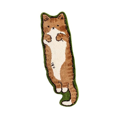 NPYQ Unregelmäßige Form Waschbarer Teppiche Für Kinderzimmer Engieriger Katzen Gemusterte Teppich Zum Spaß Und Platz von NPYQ