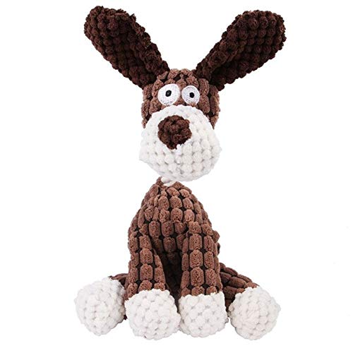 NQ Spielzeug für Hunde,Interaktives Hundespielzeug mit Squeaker aus Baumwollstoff,Plüsch Hund Kauspielzeug für große und kleine Hunde (Hund) von NQ