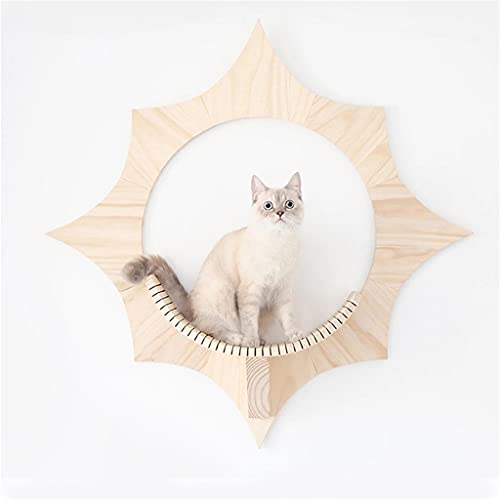 DIY Wandmontage Massivholz Katzen Sprungplattform Katzen Klettergerüst Katzen Baum Wand Haustier Möbel Zerlegen Kätzchen Sprungbrett von NSIBAN