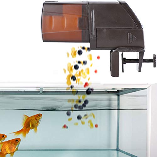 NSXAYIWE Automatischer Fischfuttermittel für Aquarium, Auto -Fisch -Lebensmittelspender mit Timer & LCD -Display, Urlaubsfischfutter für kleine Tankaquariumzubehör von NSXAYIWE