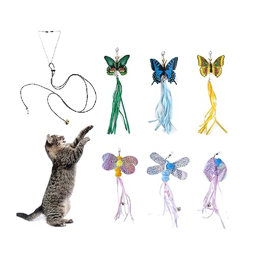 NSXAYIWE Hängendes Katzenspielzeug-Set mit verstellbarem elastischem Seil, interaktives selbstspielendes Katzenspielzeug für Türrahmen und Schränke, hängendes Katzenspielzeug mit Glocke NSXAYIWE Hängendes Katzenspielzeug-Set mit verstellbarem elastischem Seil, interaktives selbstspielendes Katzenspielzeug für Türrahmen und Schränke, hängendes Katzenspielzeug mit Glocke von NSXAYIWE