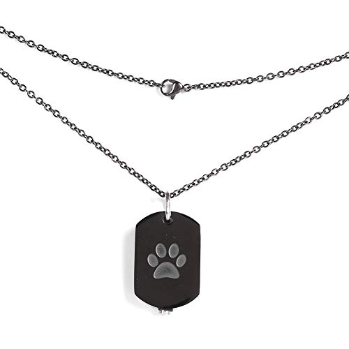 NSXAYIWE Pet Urn Necklaces for Ashes, Footprint Pattern Ashes Urn Pendant Necklace Dog Ashes Keepsake, Pet Cremation Jewelry for Dog Cat Ashes von NSXAYIWE
