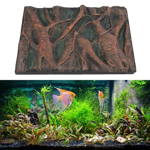 NSXAYIWE Steinaquariumhintergrund, 3D -Effektschaumfischtank Hintergrundwand für Aquariumfischtank, Reptilienhintergrund für Terrarium (H) von NSXAYIWE