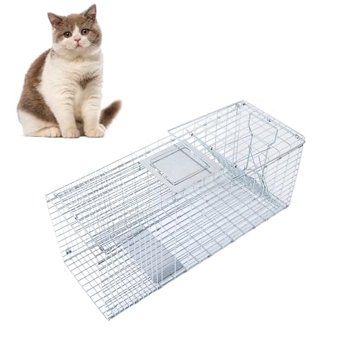 Zusammenklappbarer Katzenkäfig, Katzenkäfig aus Metalldraht für kleine und mittelgroße Katzen, geräumige und stabile Reise-Hundekiste aus Metalldraht für Reisen und den Zusammenklappbarer Katzenkäfig, Katzenkäfig aus Metalldraht für kleine und mittelgroße Katzen, geräumige und stabile Reise-Hundekiste aus Metalldraht für Reisen und den von NSXAYIWE