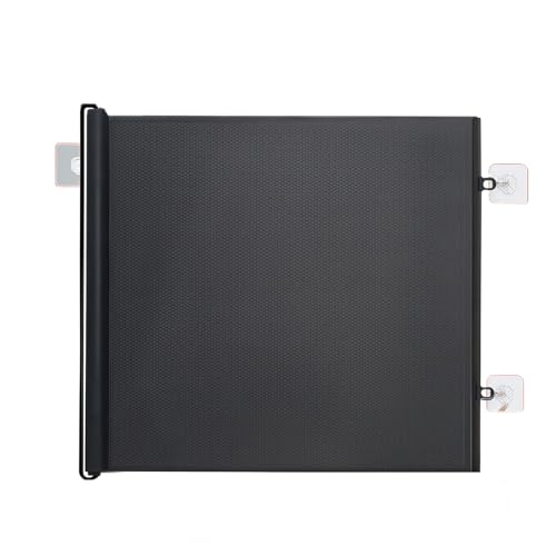 Türschutzgitter Ausziehbar Gittertor für Haustiere, Sicherung Tür Türgitter Ohne Bohren Masche Schiebezaun für Garagen Balkone Treppen Verandas Flure Türöffnungen (110x78cm,Schwarz) von NSXIN