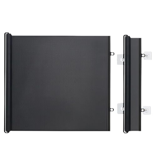 Türschutzgitter Ausziehbar Gittertor für Haustiere, Sicherung Tür Türgitter Ohne Bohren Masche Schiebezaun für Garagen Balkone Treppen Verandas Flure Türöffnungen (130x78cm,Schwarz) von NSXIN