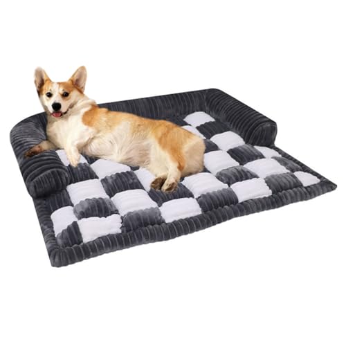 Cremefarbener, quadratischer, karierter, gemütlicher Sofabezug for Hunde, lustige Sofabezüge for Haustiere, flauschige Haustiermatte, Möbelschutz, Haustiersofamatte, flauschige Sofabezüge for Haustier Cremefarbener, quadratischer, karierter, gemütlicher Sofabezug for Hunde, lustige Sofabezüge for Haustiere, flauschige Haustiermatte, Möbelschutz, Haustiersofamatte, flauschige Sofabezüge for Haustier von NTDMSFWM