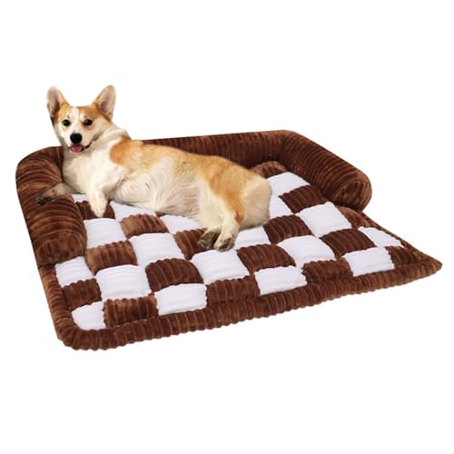 Cremefarbener, quadratischer, karierter, gemütlicher Sofabezug for Hunde, lustige Sofabezüge for Haustiere, flauschige Haustiermatte, Möbelschutz, Haustiersofamatte, flauschige Sofabezüge for Haustier Cremefarbener, quadratischer, karierter, gemütlicher Sofabezug for Hunde, lustige Sofabezüge for Haustiere, flauschige Haustiermatte, Möbelschutz, Haustiersofamatte, flauschige Sofabezüge for Haustier von NTDMSFWM