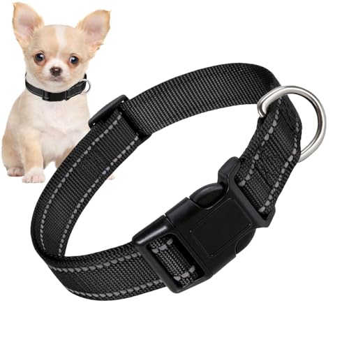 NUDGE Nylon-Hundehalsband, Komfort-Halsband für Hunde, verstellbare Nylon-Schnalle, atmungsaktiv, bequem für verschiedene Hunde von NUDGE