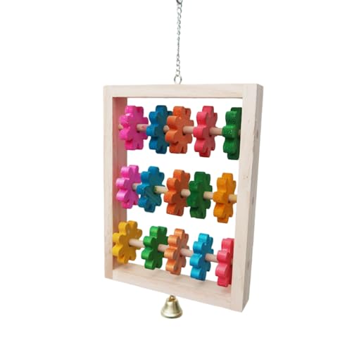 Holzpuzzle für Vögel Schaukel Kauspielzeug Kletterstange Training Papagei Käfig Zubehör Spiel Aktivität Sitzstange Holz Kauteile von NUEAYMS