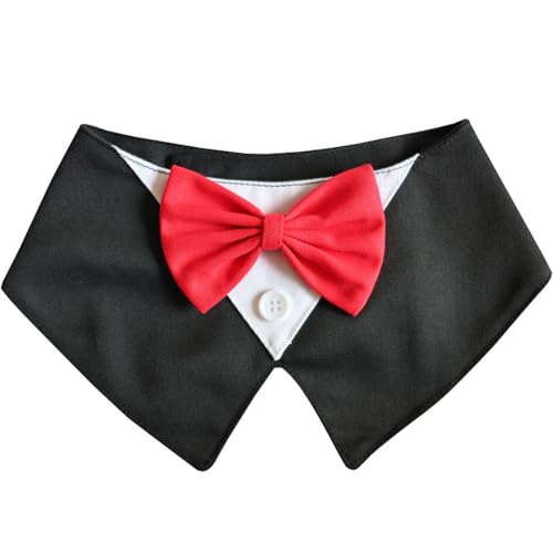 Klassisches Haustierhalsband mit Fliege und Fliege aus Leinen Klassisches Haustierhalsband mit Fliege und Fliege aus Leinen von NUEAYMS