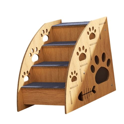 Um die Stabilität der hölzernen Haustiertreppe zu gewährleisten, benötigen kleine Hunde und Katzen Hilfe, Sie müssen Holztreppen für Haustiere in einem erhöhten Bereich erreichen von NUEAYMS