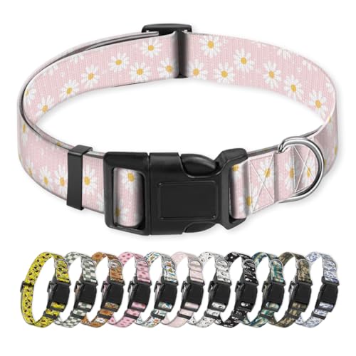 NUGGHU Hundehalsband, niedliches Welpenhalsband, lustiges Haustierhalsband, verstellbar, weich, für große Hunde, Rosa, niedliche Gänseblümchen NUGGHU Hundehalsband, niedliches Welpenhalsband, lustiges Haustierhalsband, verstellbar, weich, für große Hunde, Rosa, niedliche Gänseblümchen von NUGGHU