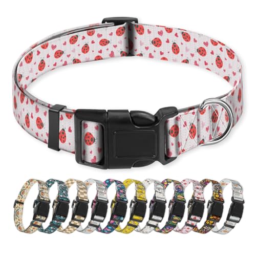NUGGHU Hundehalsband, niedliches Welpenhalsband, lustiges Haustierhalsband, verstellbar, weich, für mittelgroße Hunde, niedliche Marienkäfer NUGGHU Hundehalsband, niedliches Welpenhalsband, lustiges Haustierhalsband, verstellbar, weich, für mittelgroße Hunde, niedliche Marienkäfer von NUGGHU
