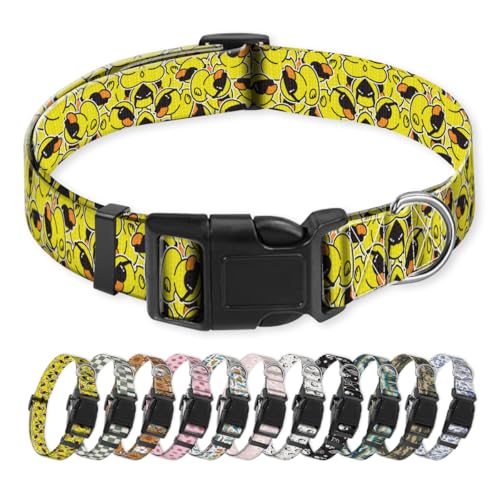 NUGGHU Hundehalsband, niedliches Welpenhalsband, lustiges Haustierhalsband, verstellbare weiche Hundehalsbänder für große Hunde, kühle gelbe Enten NUGGHU Hundehalsband, niedliches Welpenhalsband, lustiges Haustierhalsband, verstellbare weiche Hundehalsbänder für große Hunde, kühle gelbe Enten von NUGGHU