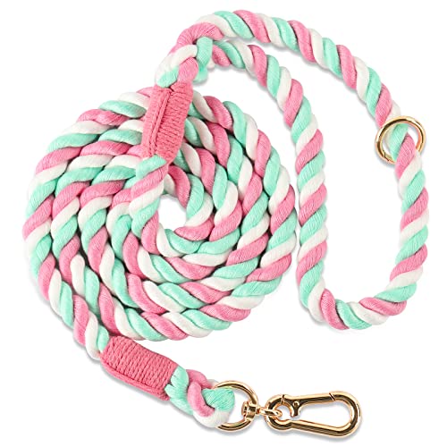 NUGUTIC Hundeleine, handgefertigt, geflochtenes Seil, für mittelgroße und große Hunde (Kirschblüten-Rosa, 1,8 m) NUGUTIC Hundeleine, handgefertigt, geflochtenes Seil, für mittelgroße und große Hunde (Kirschblüten-Rosa, 1,8 m) von NUGUTIC