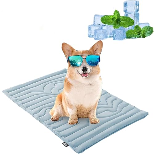 NUKYEJH Barkley -Kühlmatte, Kühlmatte für Hunde, wasserdicht (Blue,M) von NUKYEJH