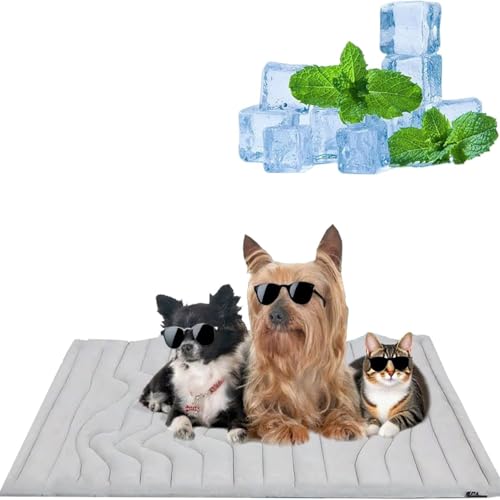 NUKYEJH Barkley -Kühlmatte, Kühlmatte für Hunde, wasserdicht (Grey,S) von NUKYEJH