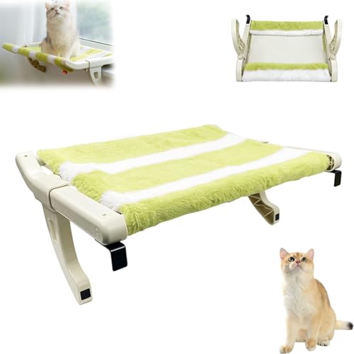 Purrloft -Katzenbett, Purrloft -Katzen -Nachttock, Katzen Hängematte abnehmbare Abdeckung, Fensterbank, Bett (Green) von NUKYEJH