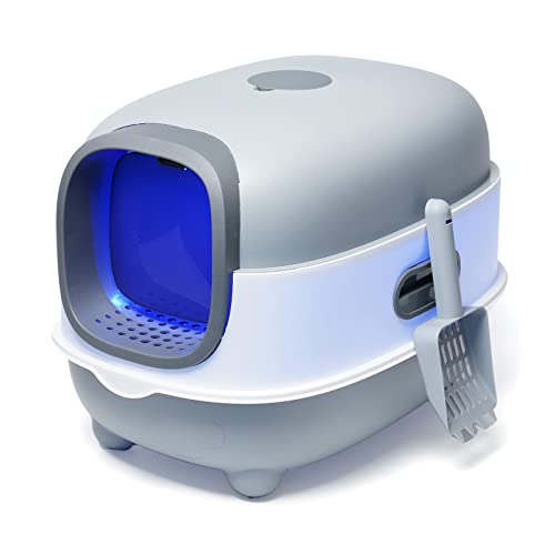 Katzentoilette mit automatischer, sanddichter Käfig-Sterilisations- und Desodorierungsfunktion mit eingeschlossener Streuschaufel, extra große Katzentoilette, leicht zu reinigen Katzentoilette mit automatischer, sanddichter Käfig-Sterilisations- und Desodorierungsfunktion mit eingeschlossener Streuschaufel, extra große Katzentoilette, leicht zu reinigen von NUKied